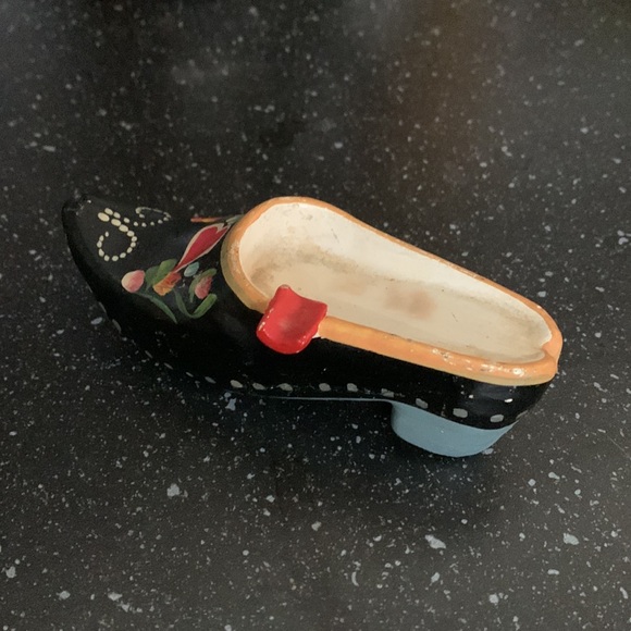 Vintage Wooden Shoe Handpainted - Picture 2 of 5